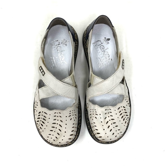 Rieker Leather Daisy Mary Jane 46375-60 Marble Jeans - Picture 5 of 7